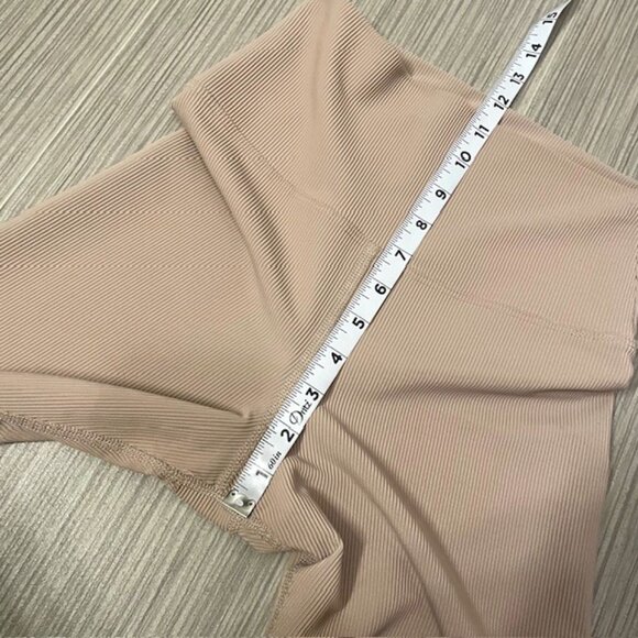 Beach Riot Ayla Ribbed High Rise Leggings Size Small Taupe - Picture 15 of 16